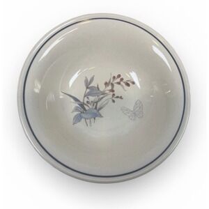 Noritake Keltcraft Kilkee 9109 Soup/Cereal Bowl Floral Blue Pink Butterfly